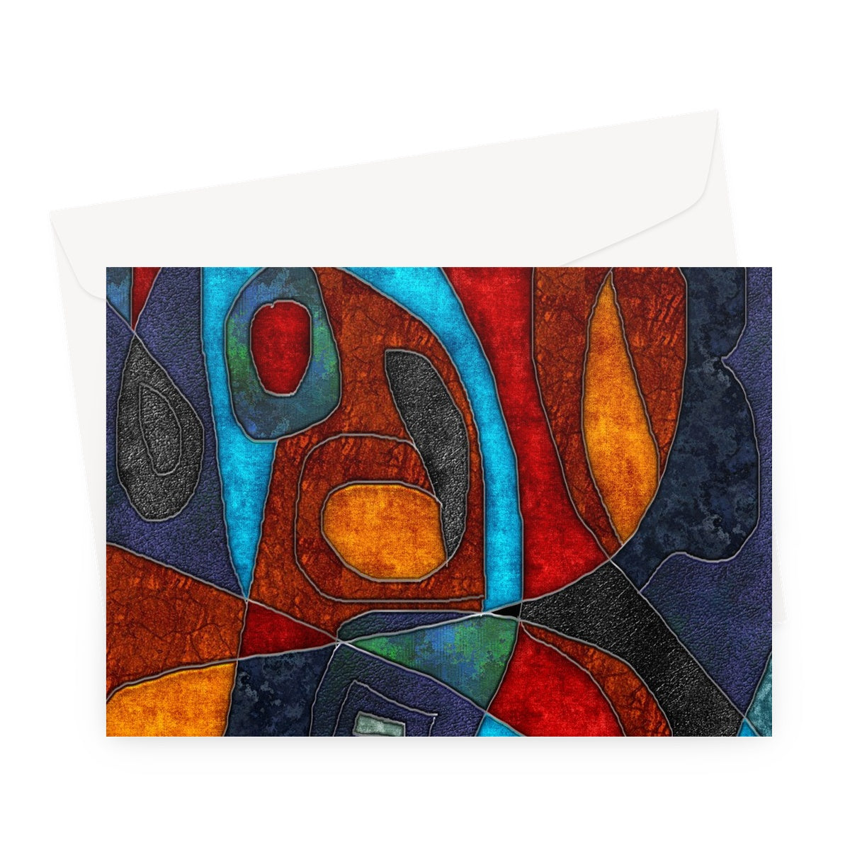 Abstract With Heart Greeting Card