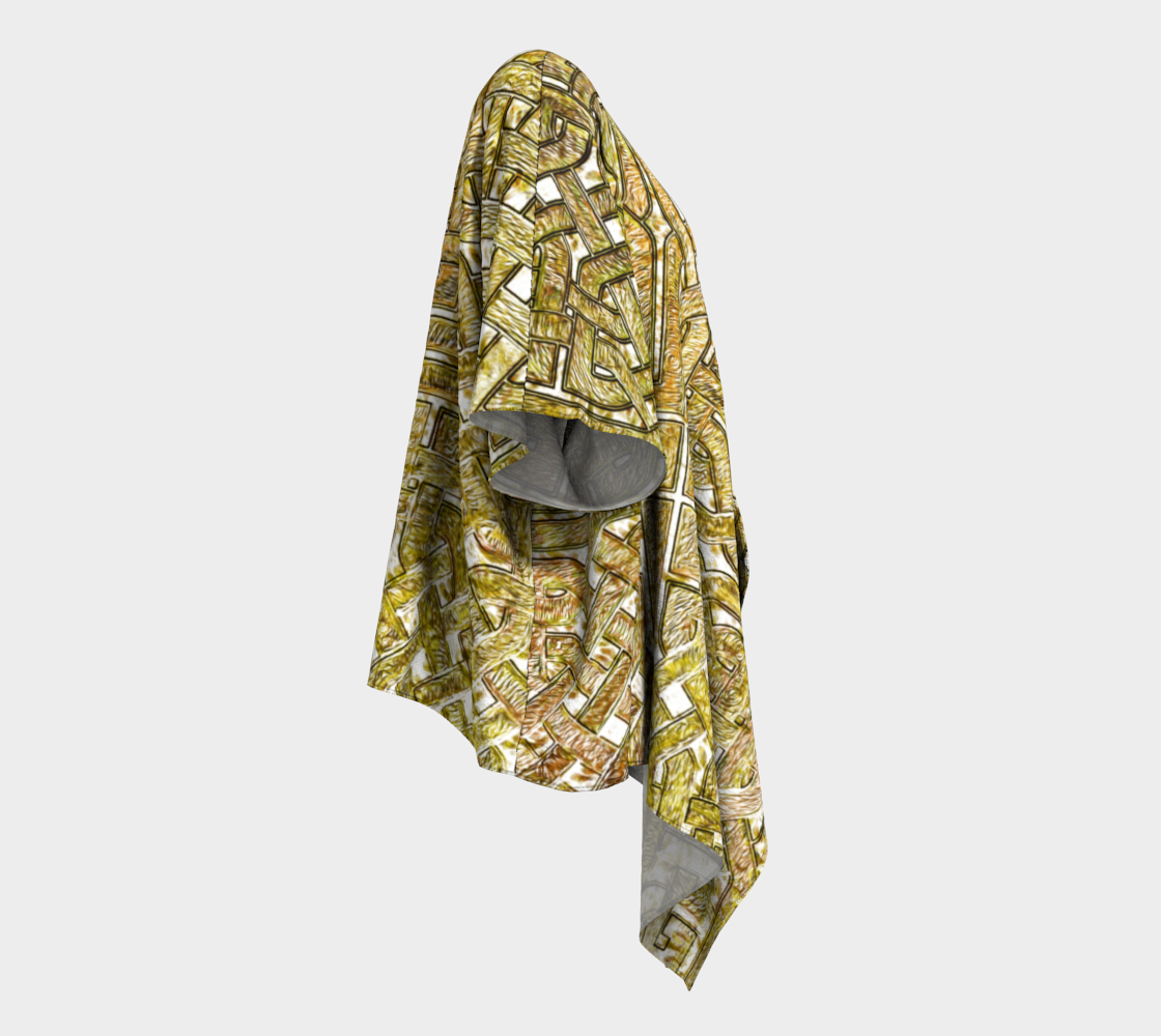 Gold Celtic Knot Square Draped Kimono