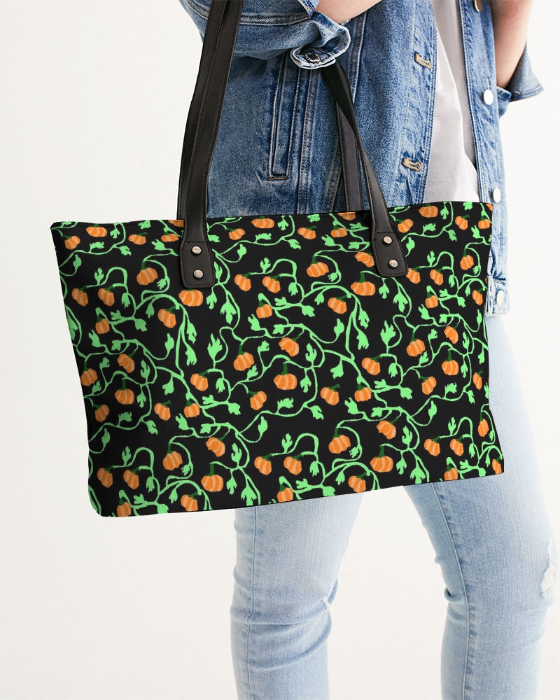 Pumpkin and Vines Patttern Stylish Tote