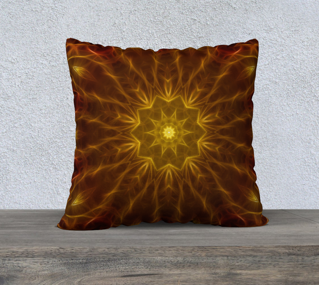Golden Kaleidoscope Pillow Case