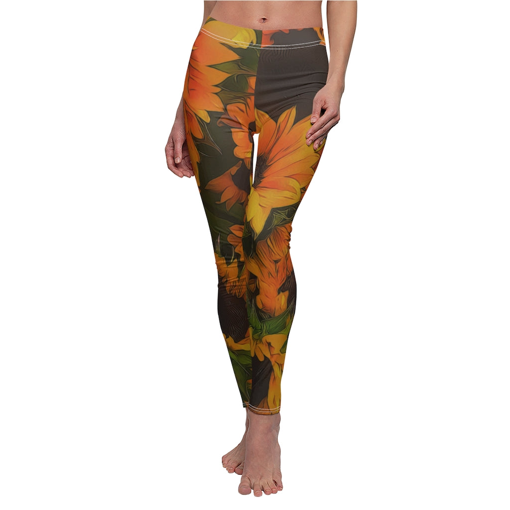 Sunflowers Women's Cut & Sew Casual Leggings