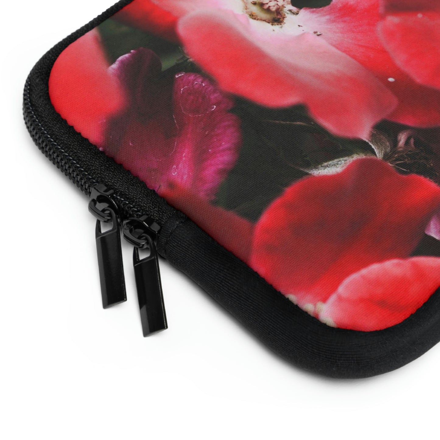 Bright Red Flowers Laptop Sleeve