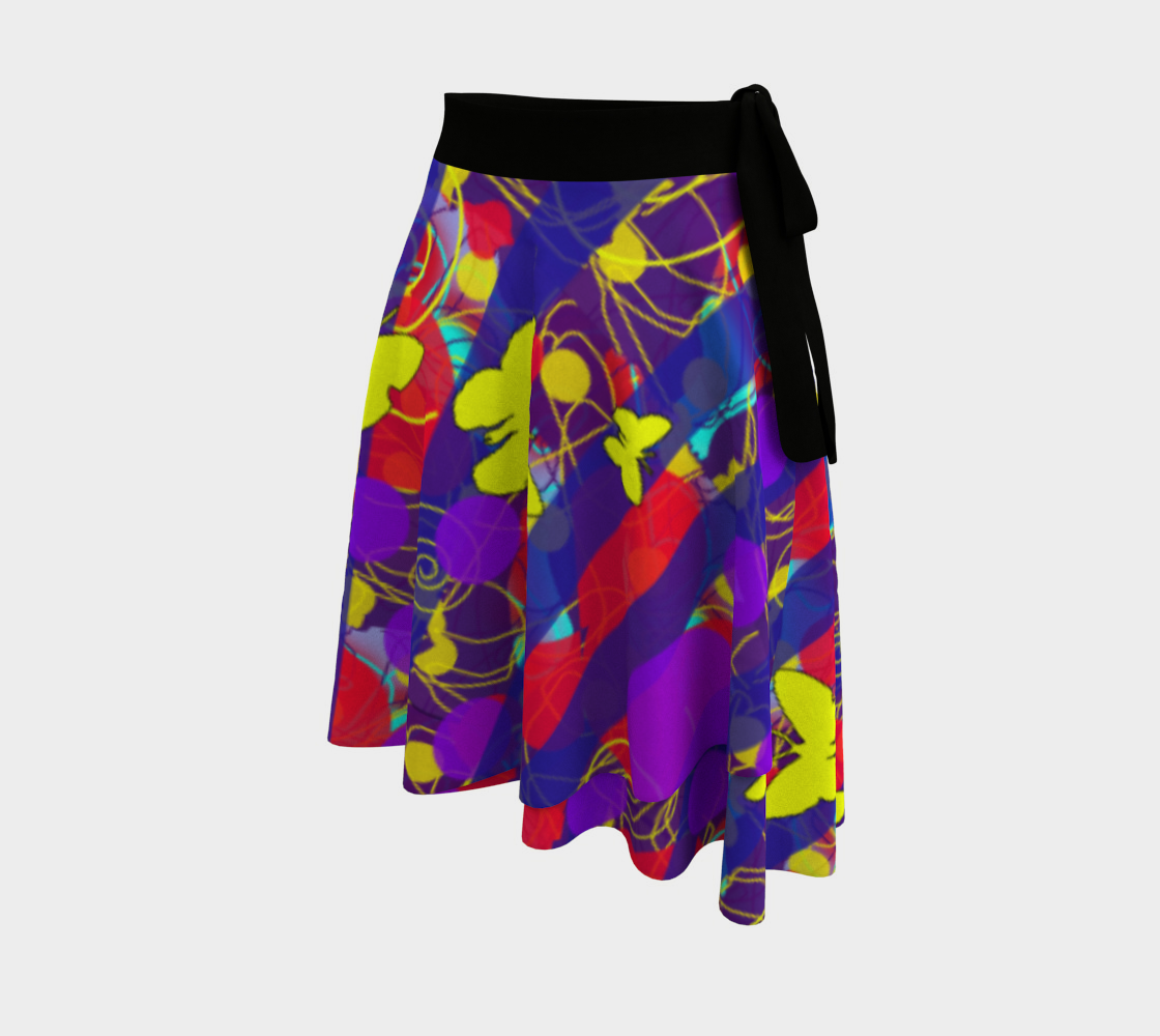 Happy Spring Pattern Wrap Skirt