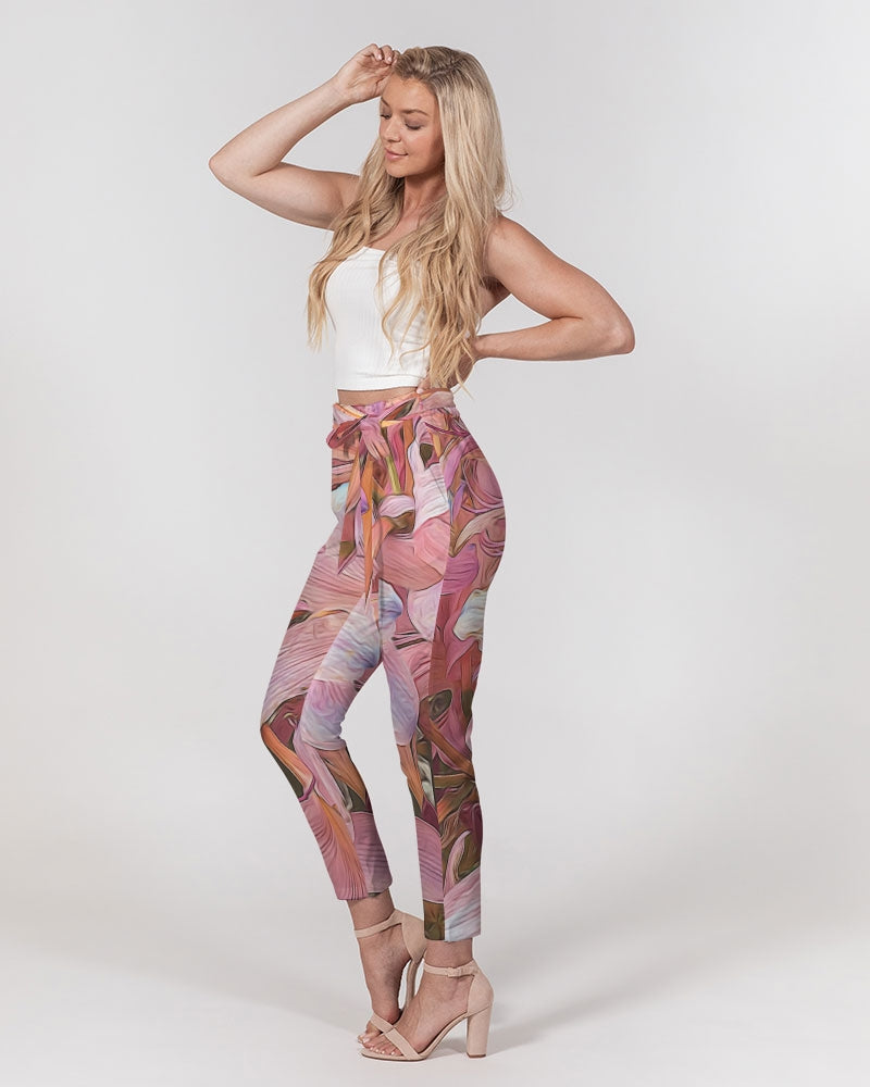 Pink Amaryllis Women's Belted Tapered Pants