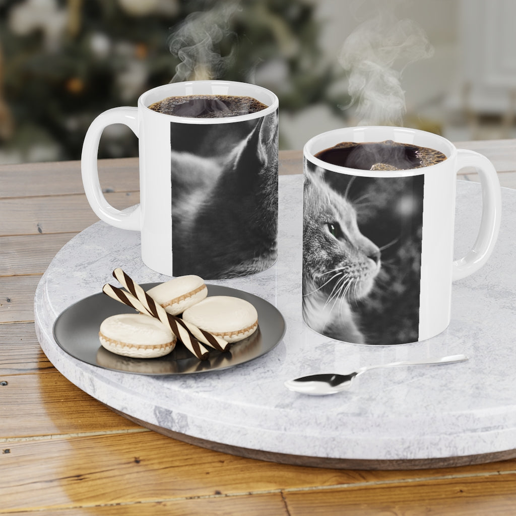 Marley Cat In Black and White Ceramic Mugs (11oz\15oz\20oz)