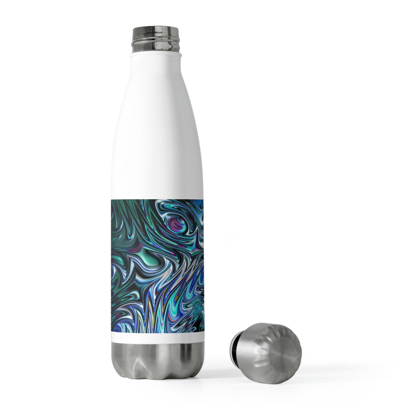 Blue Swirl Fractal 20oz Insulated Bottle