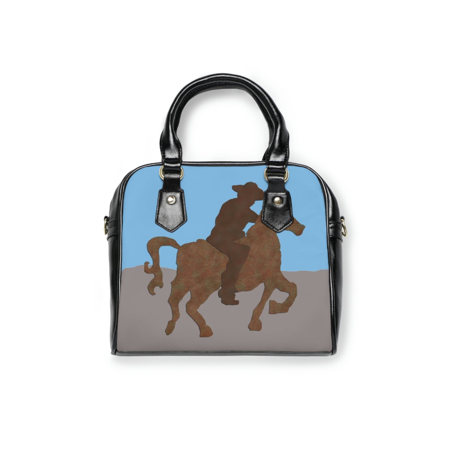 Cowboy On A Horse Shoulder Handbag