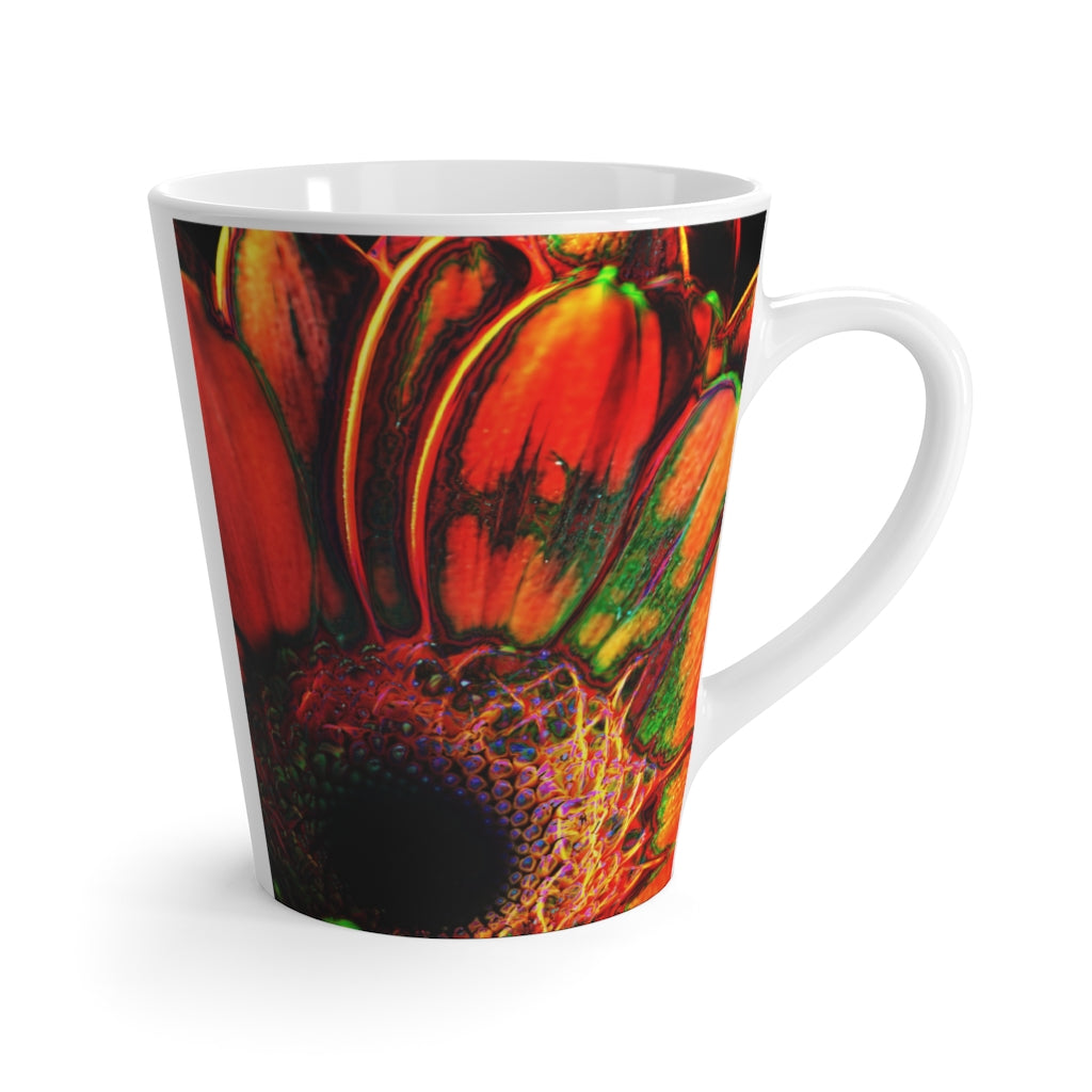 Orange Daisy Latte mug