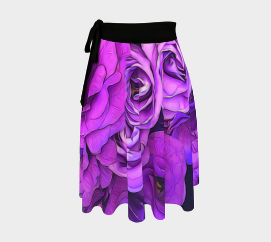 Purple Lisianthus Wrap Skirt