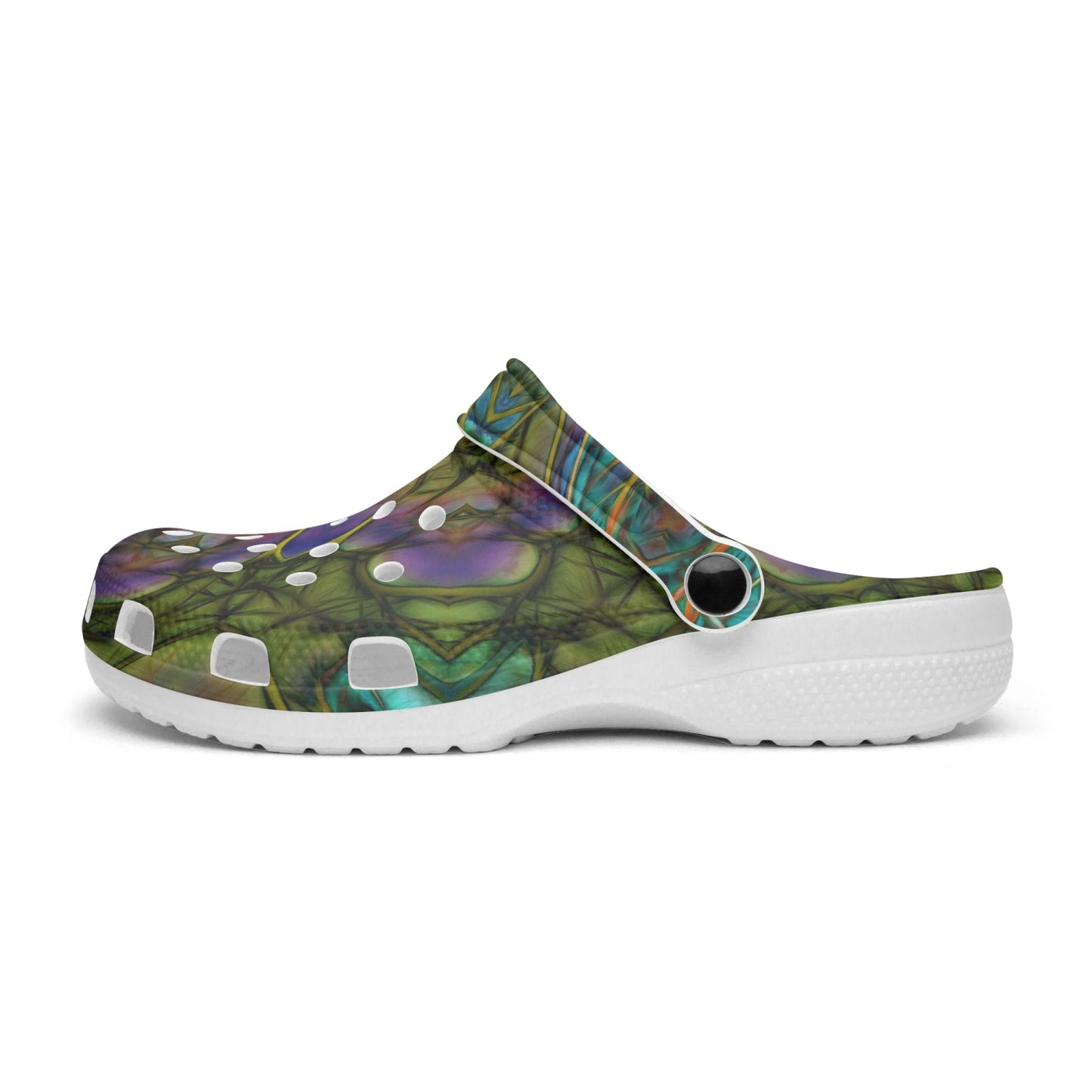 Green Kaleidoscope 413. All Over Printed Clogs
