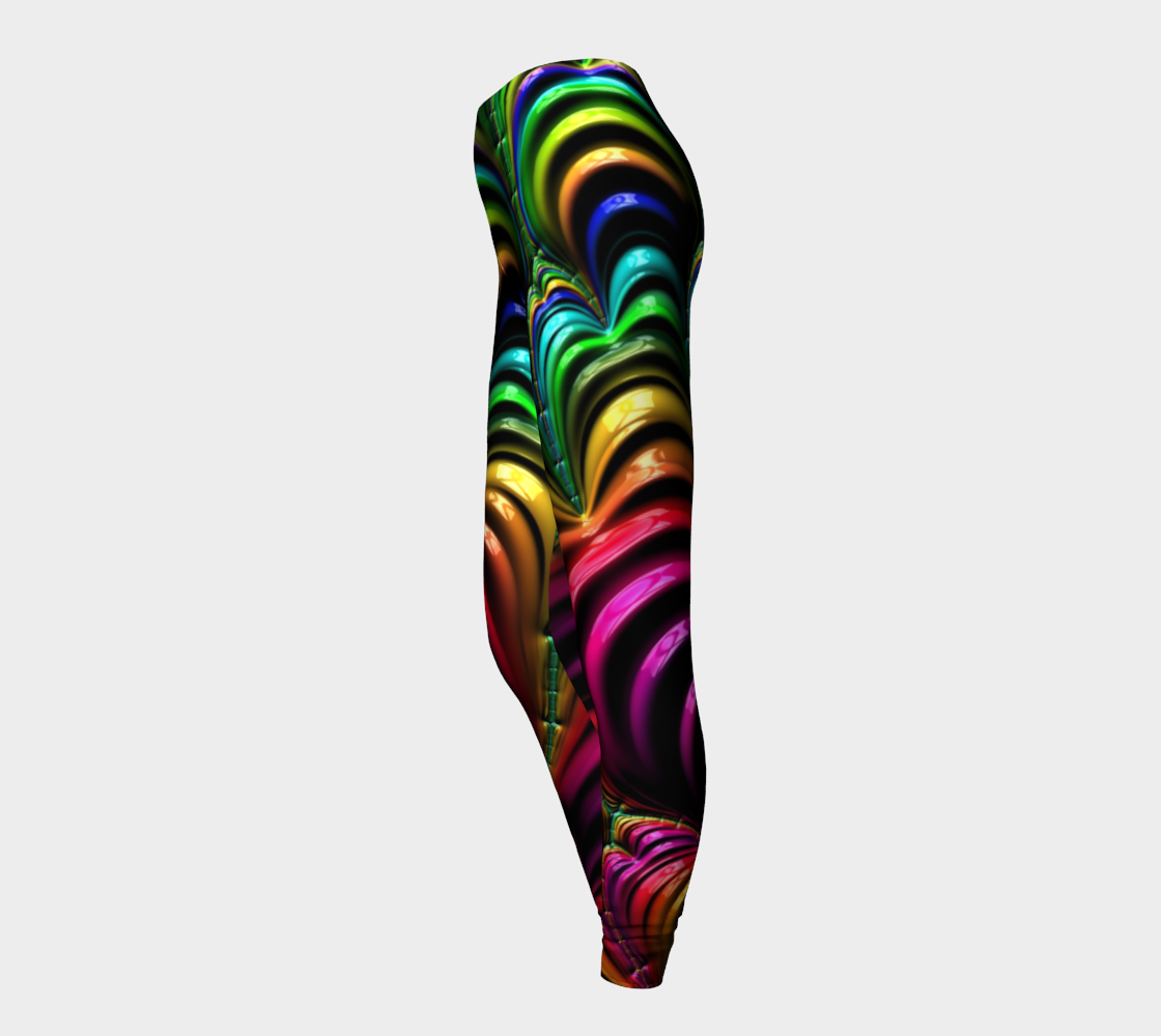 Curly rainbow Fractal Leggings