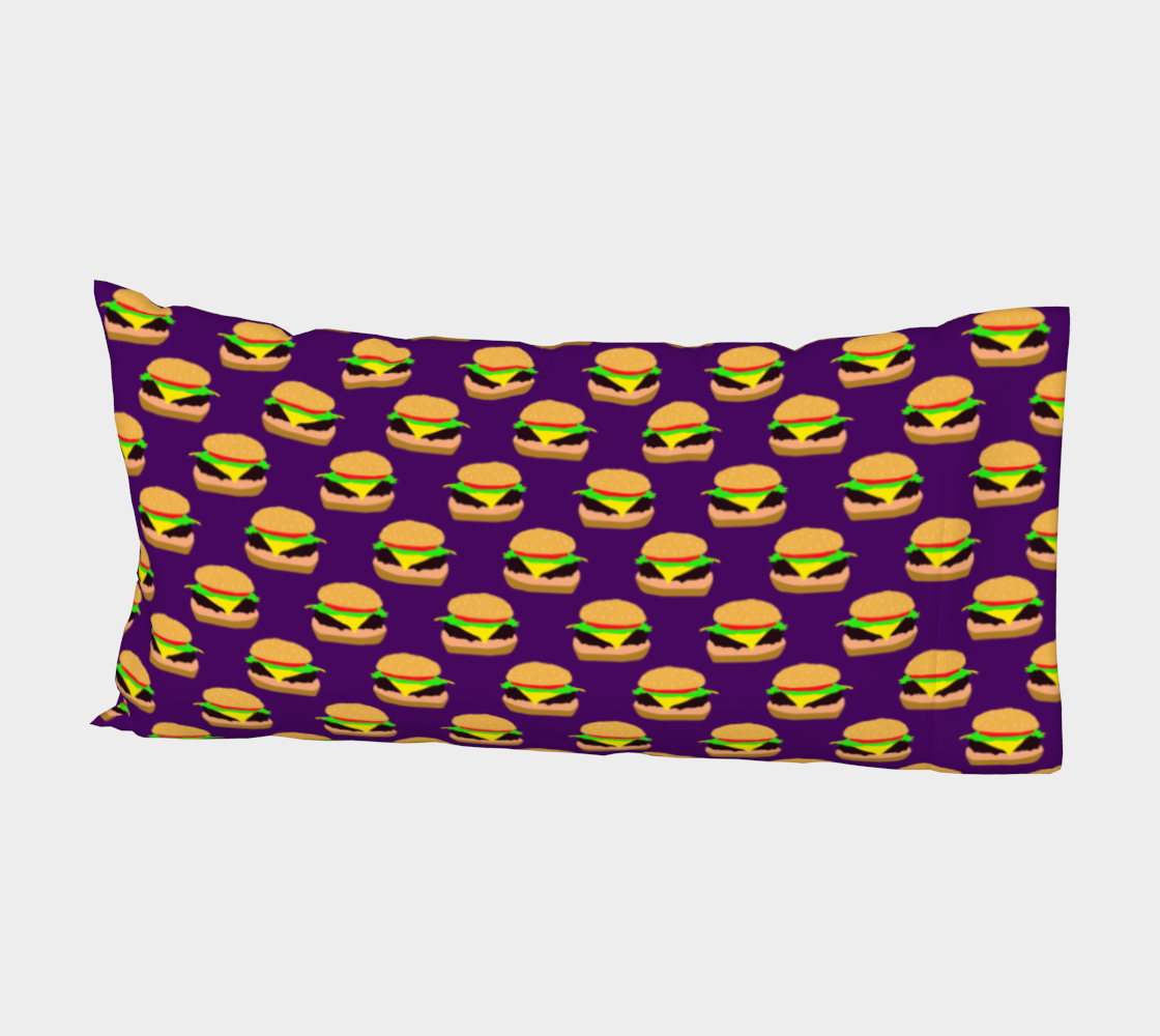 Cheeseburger Pattern Bed Pillow Sleeve