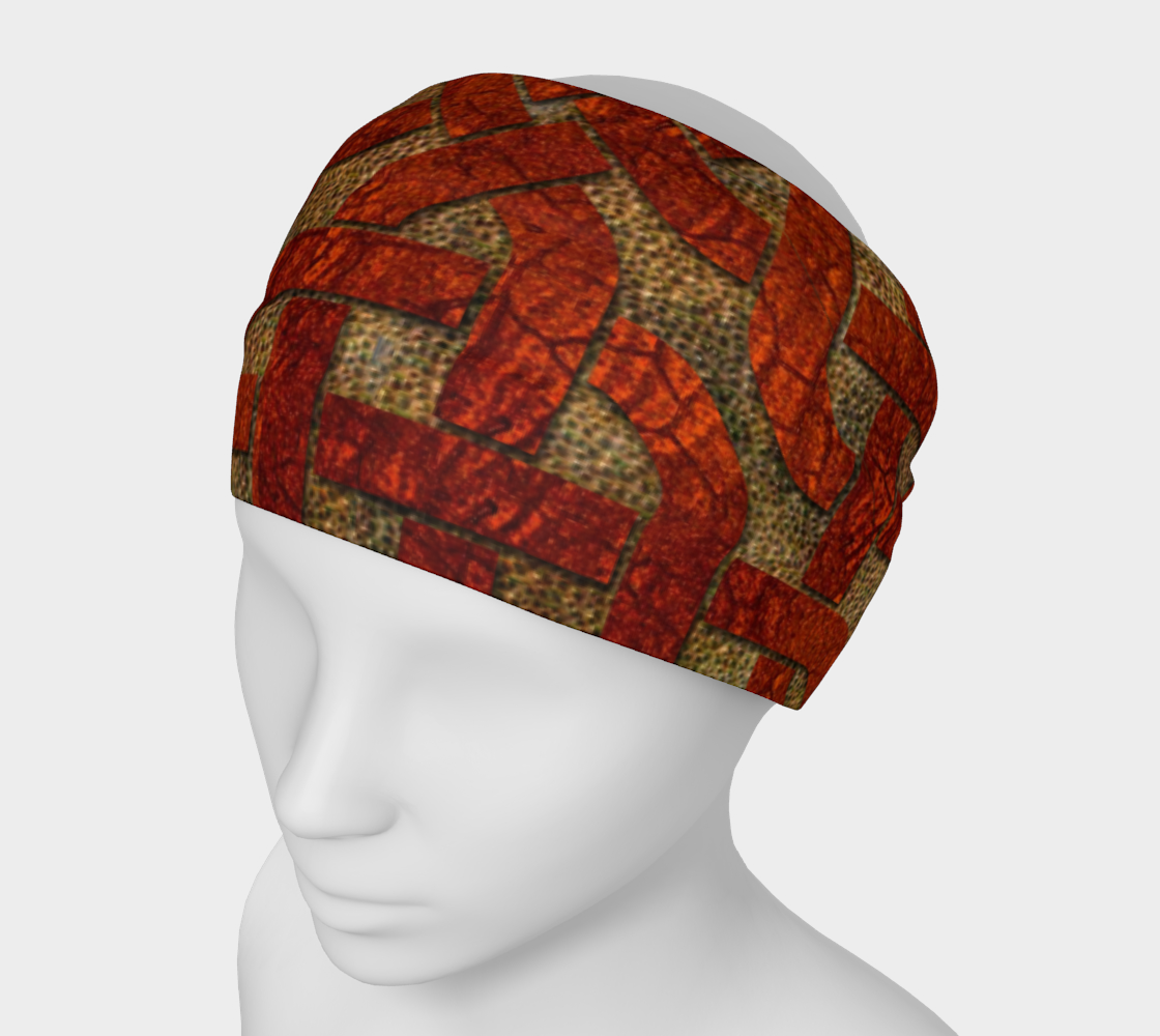 Red Leather Look Celtic Knot Headband