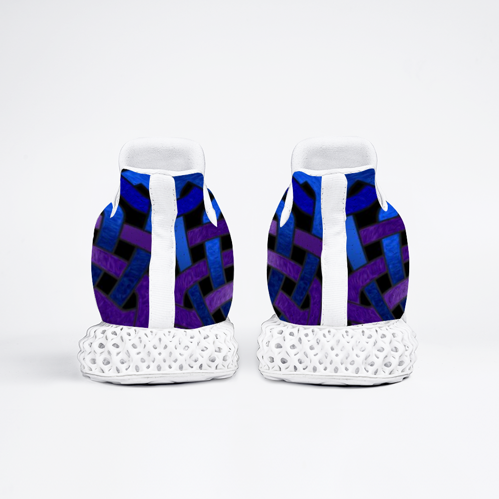 Blue Celtic Knot Shoes Unisex Mid Top Breathable Lace-up Sneakers