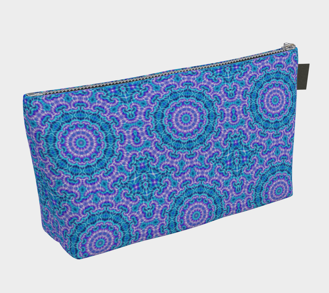 Blue and Purple Tie Dye Make Up Bag