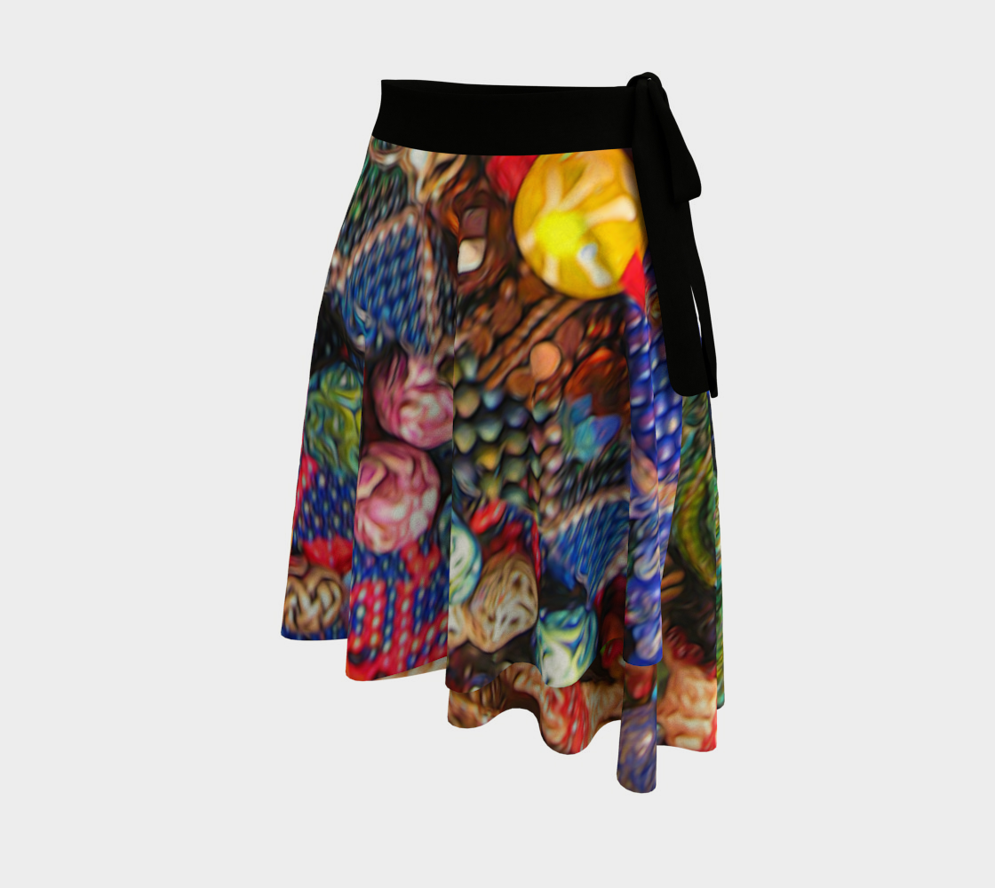 Beaded Jewelry Collage Wrap Skirt