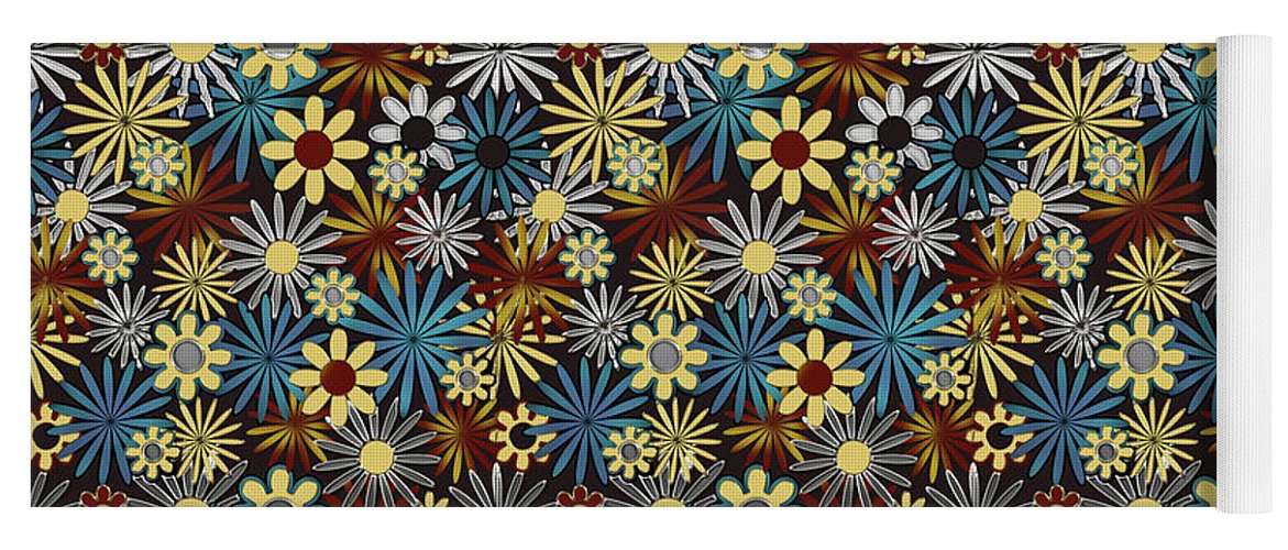 Daisies Pattern Variation 1 - Yoga Mat