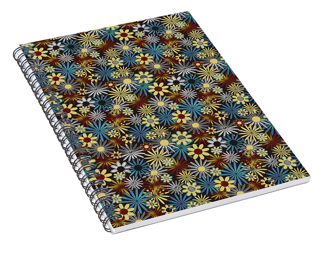 Daisies Pattern Variation 1 - Spiral Notebook
