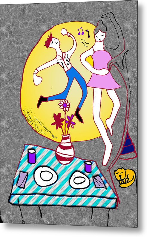 Dancin In The Moonlight - Metal Print