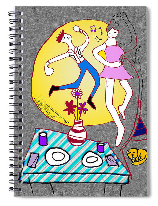 Dancin In The Moonlight - Spiral Notebook