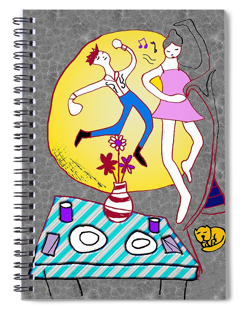 Dancin In The Moonlight - Spiral Notebook