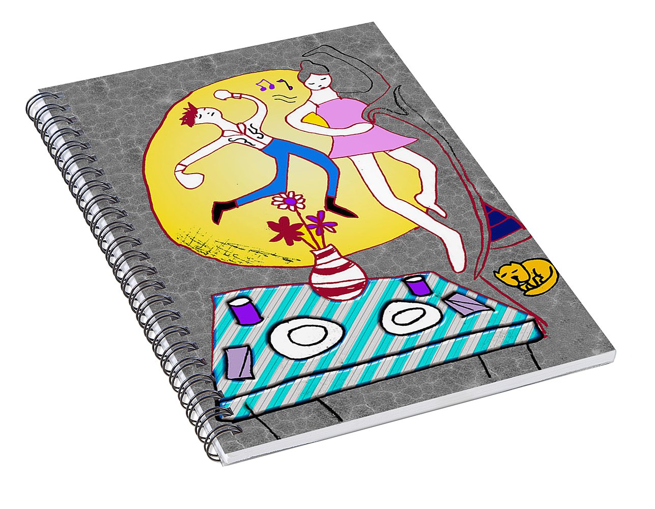 Dancin In The Moonlight - Spiral Notebook