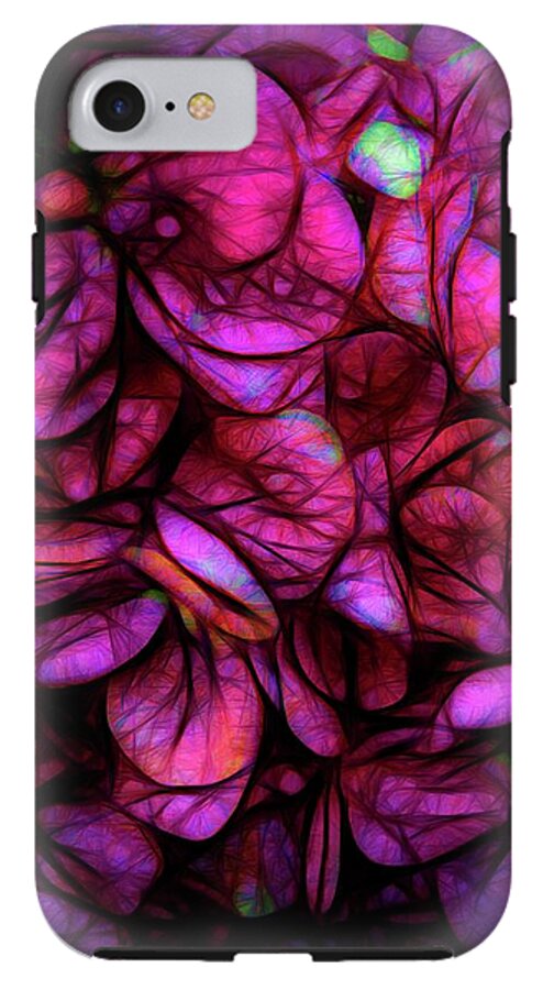 Dark Pink Flower Background - Phone Case