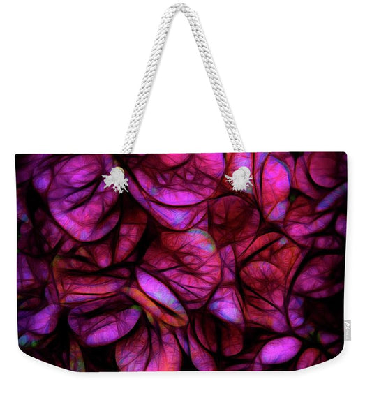 Dark Pink Flower Background - Weekender Tote Bag