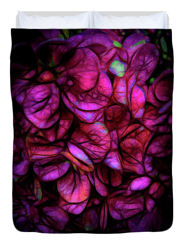 Dark Pink Flower Background - Duvet Cover