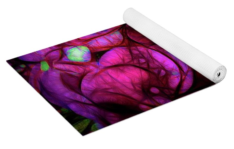 Dark Pink Flower Background - Yoga Mat