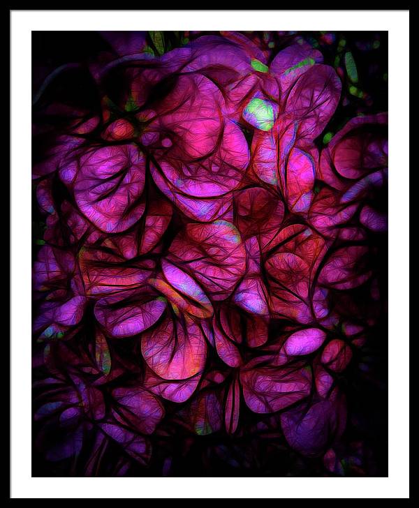 Dark Pink Flower Background - Framed Print
