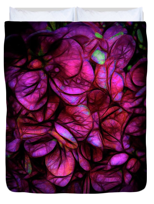 Dark Pink Flower Background - Duvet Cover