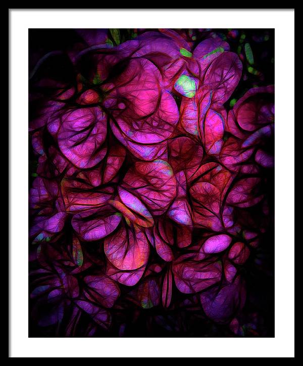 Dark Pink Flower Background - Framed Print