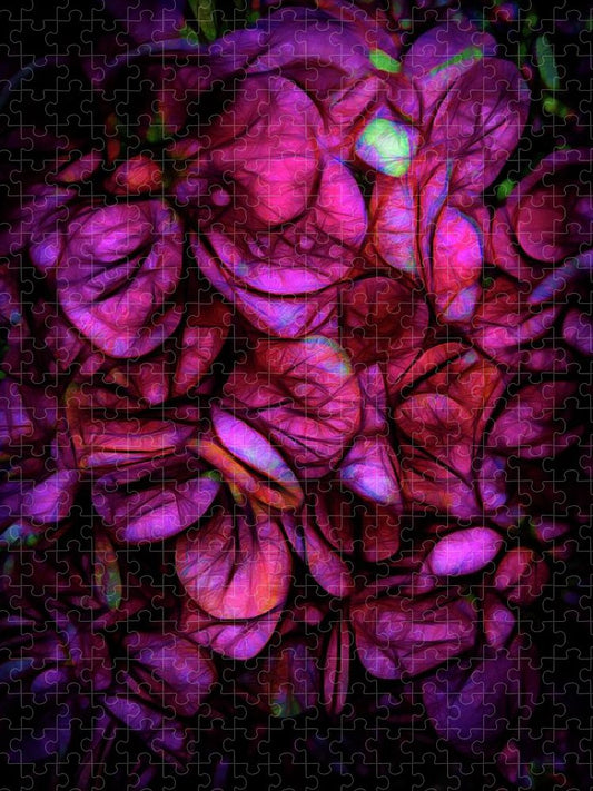 Dark Pink Flower Background - Puzzle