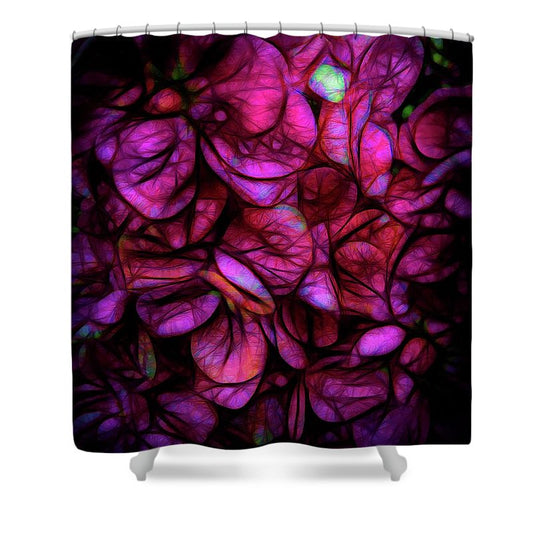 Dark Pink Flower Background - Shower Curtain