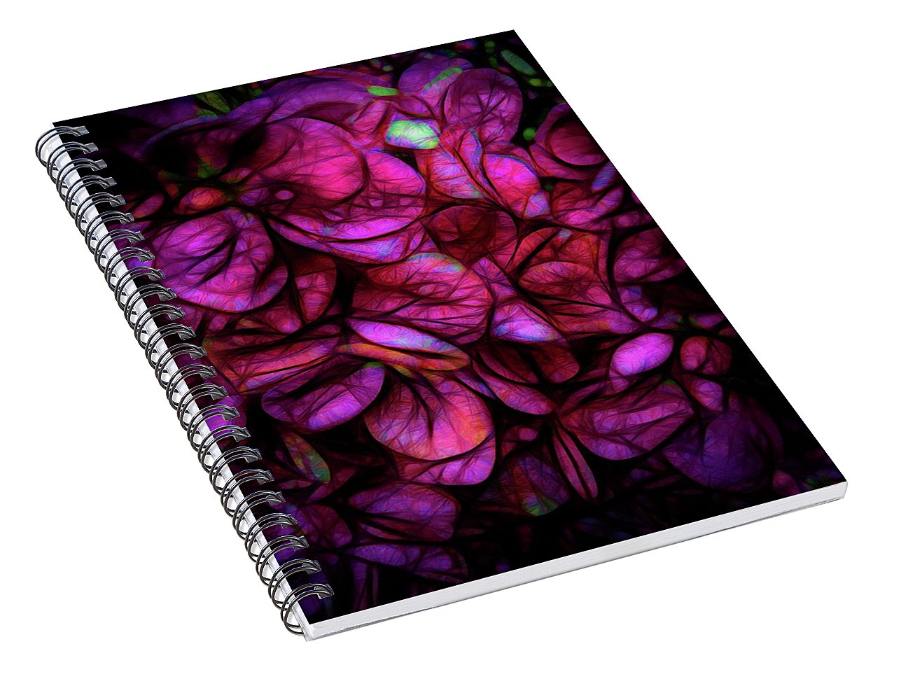 Dark Pink Flower Background - Spiral Notebook