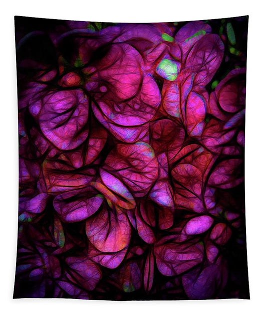 Dark Pink Flower Background - Tapestry