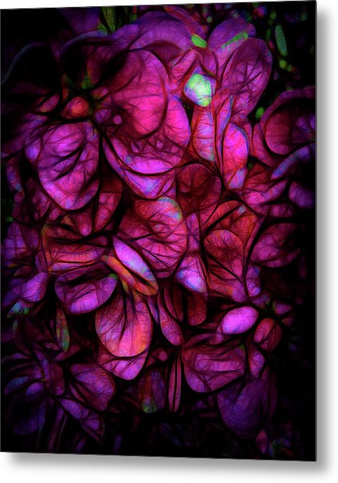 Dark Pink Flower Background - Metal Print