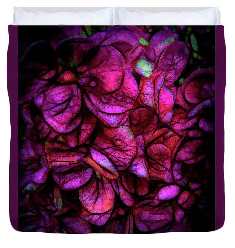 Dark Pink Flower Background - Duvet Cover