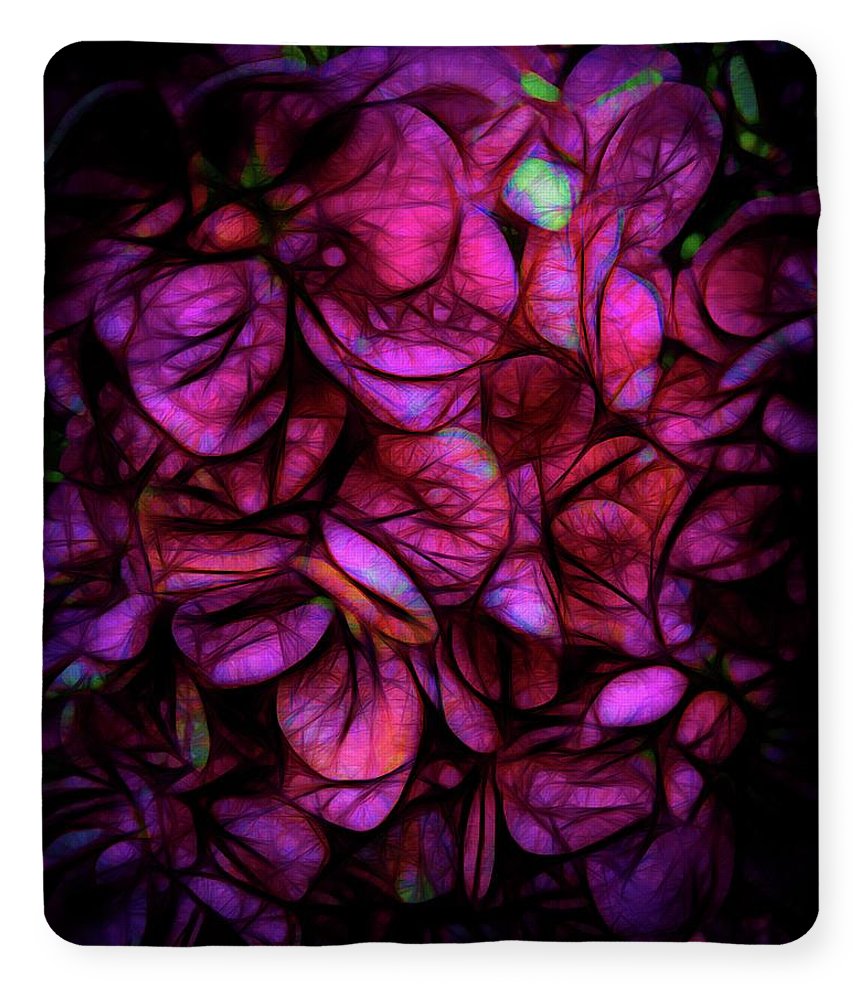 Dark Pink Flower Background - Blanket