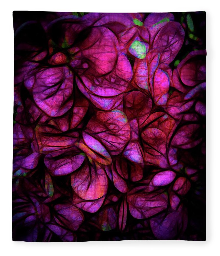 Dark Pink Flower Background - Blanket