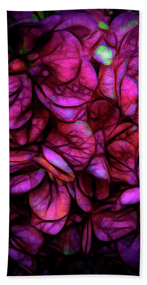 Dark Pink Flower Background - Beach Towel