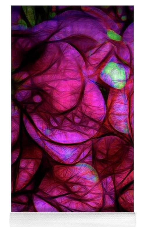 Dark Pink Flower Background - Yoga Mat