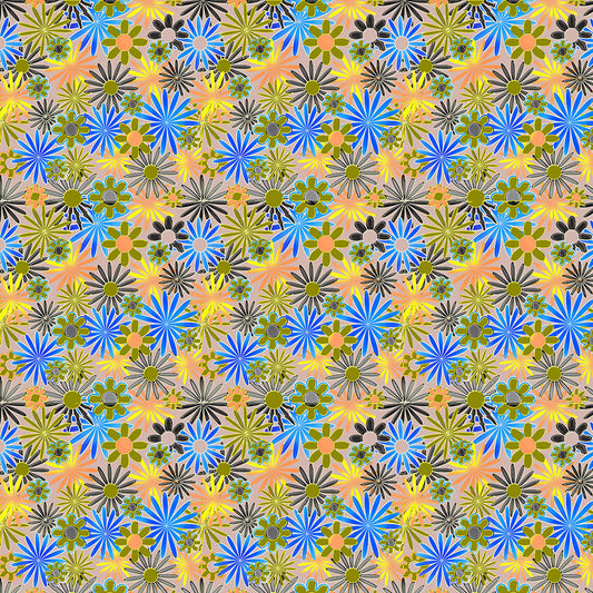 Blue and Yellow Daisies Digital Image Download