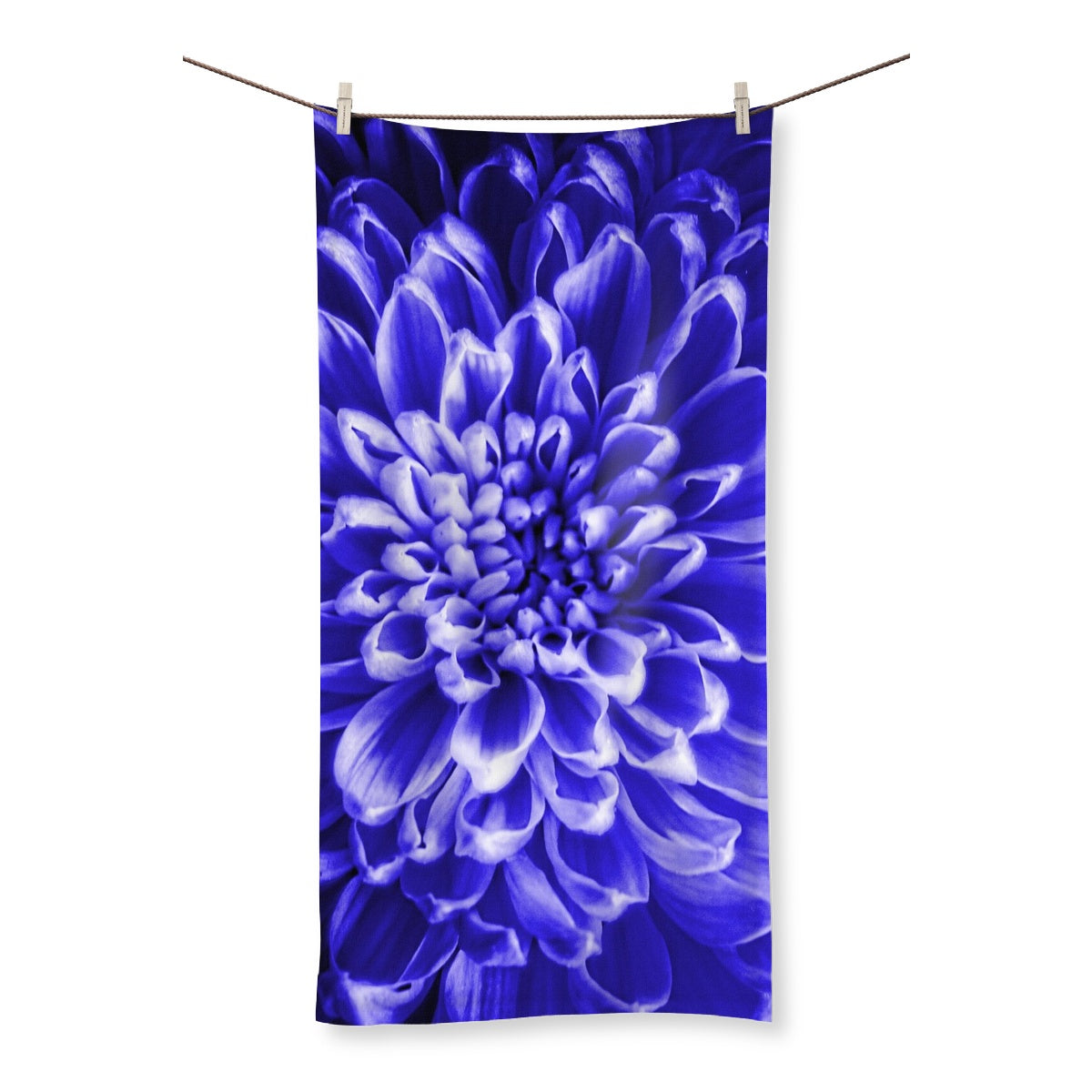 Blue Chrysanthemum Towel