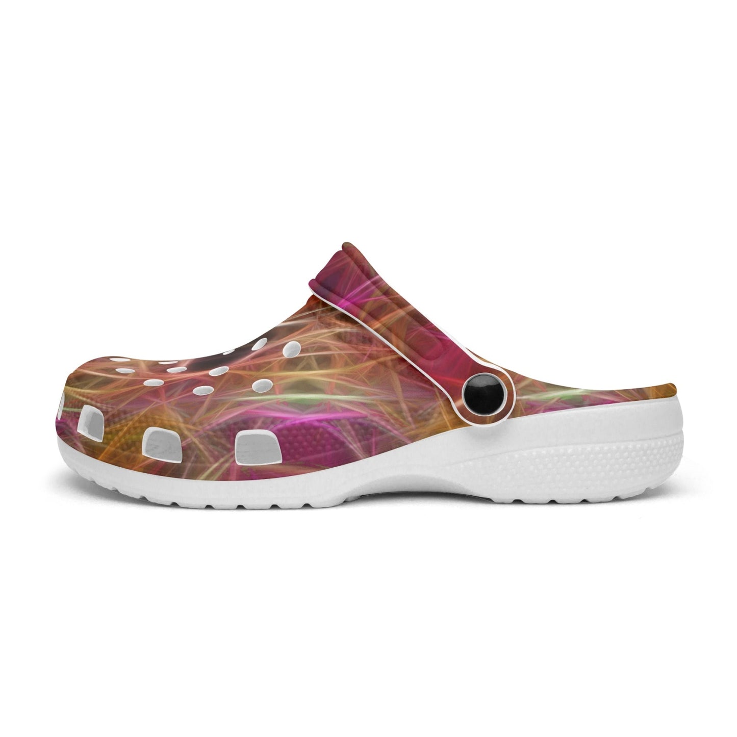 Pink and Cream Kaleidoscope 413. All Over Printed Clogs