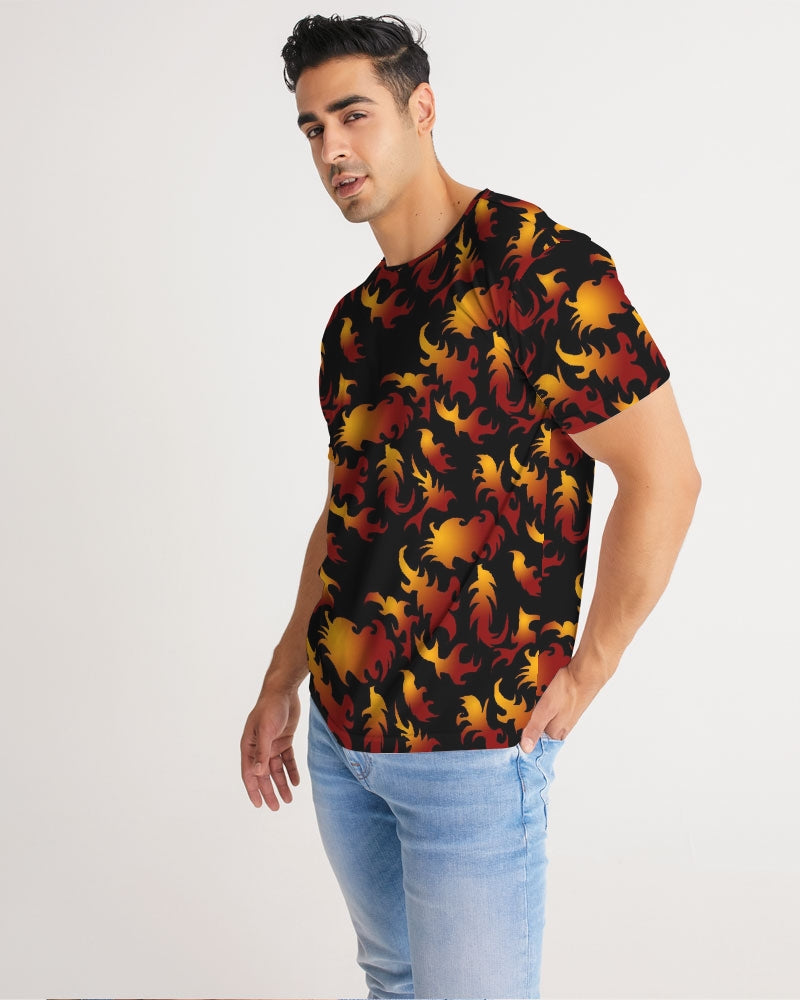 Abstract Flames Pattern  Men's Tee