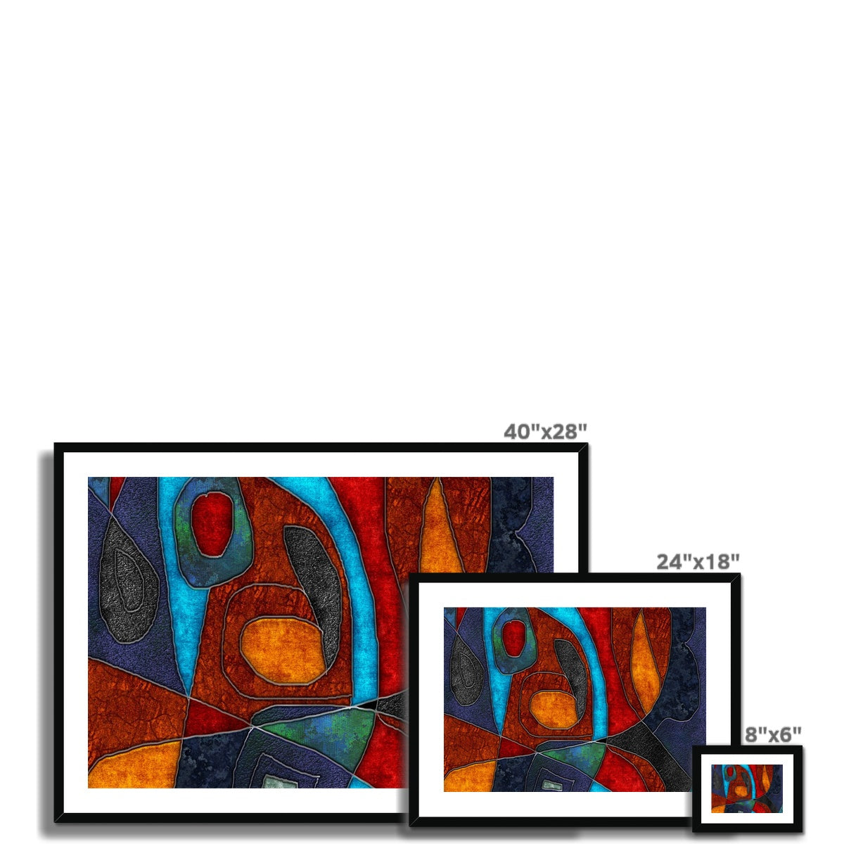 Abstract With Heart Framed & Mounted Print