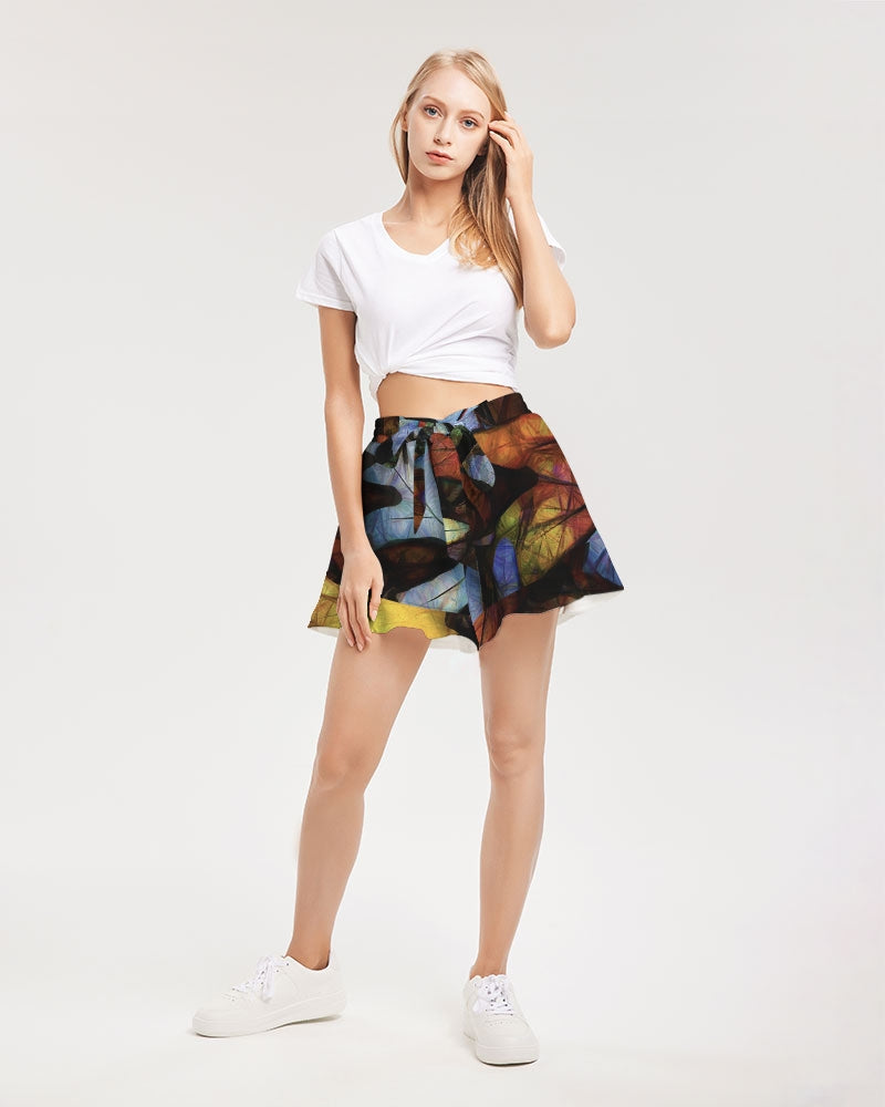 Mid October Leaves Women's Ruffle Shorts