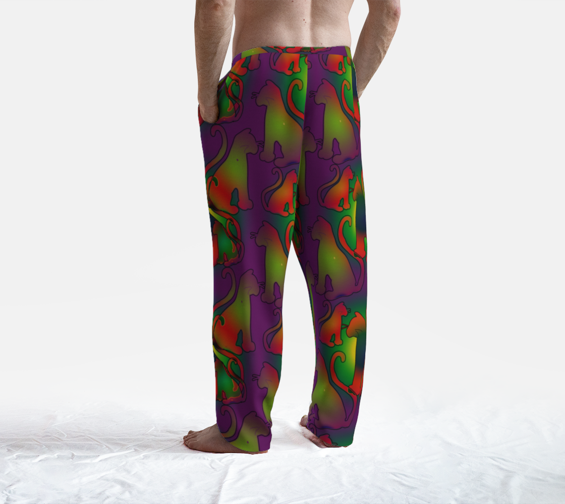 Abstract Rainbow Cats Lounge Pants